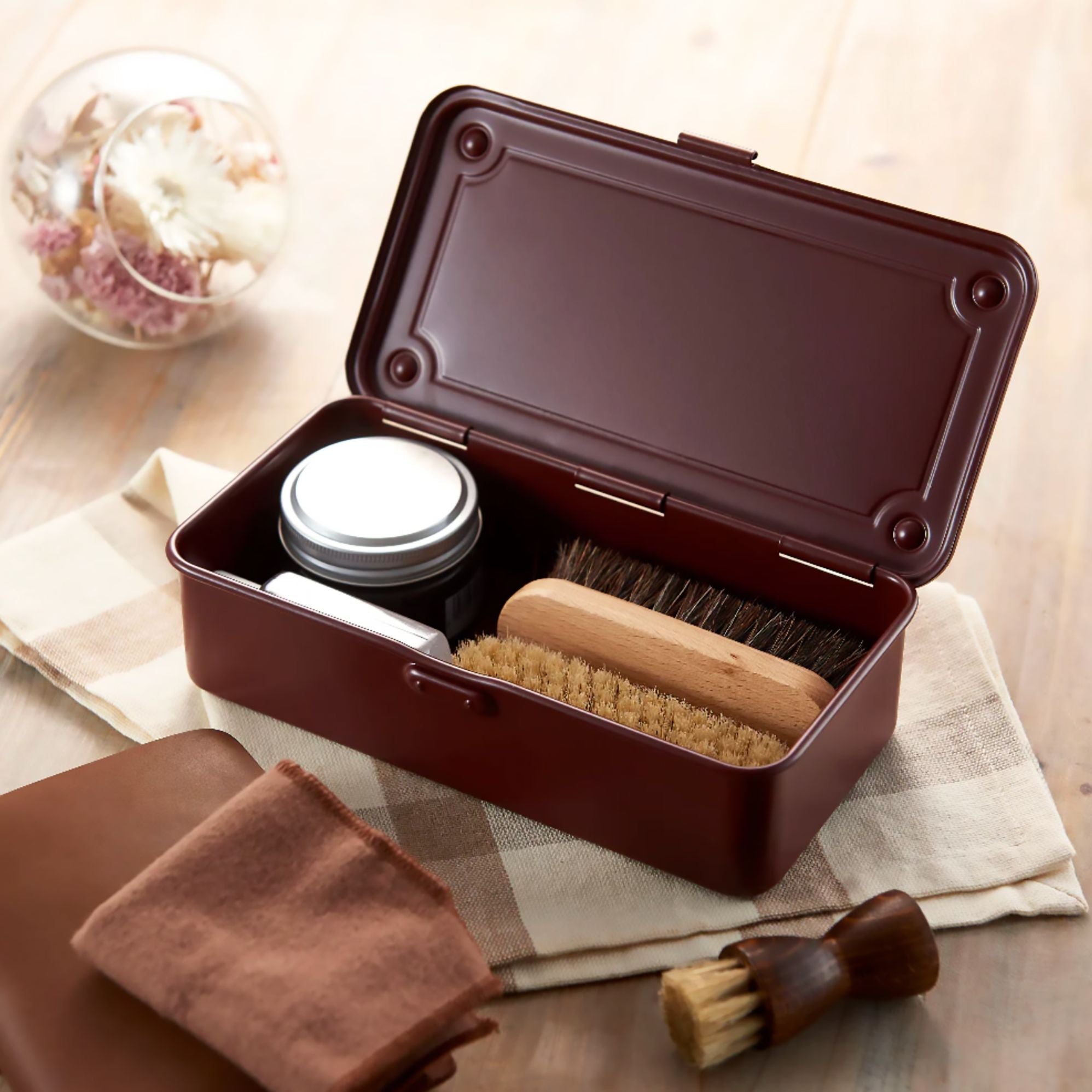 Toyo Steel Stackable Storage Box T-190 Antique Brown
