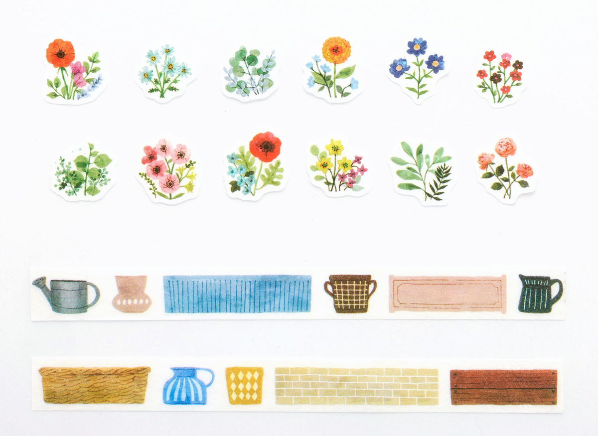 Bande Washi Tape Sticker Roll - Flower Garden Kalo