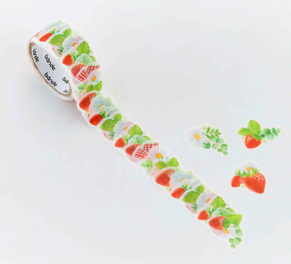 Bande Washi Tape Sticker Roll - Strawberry Wreath