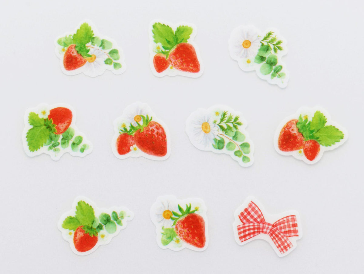 Bande Washi Tape Sticker Roll - Strawberry Wreath