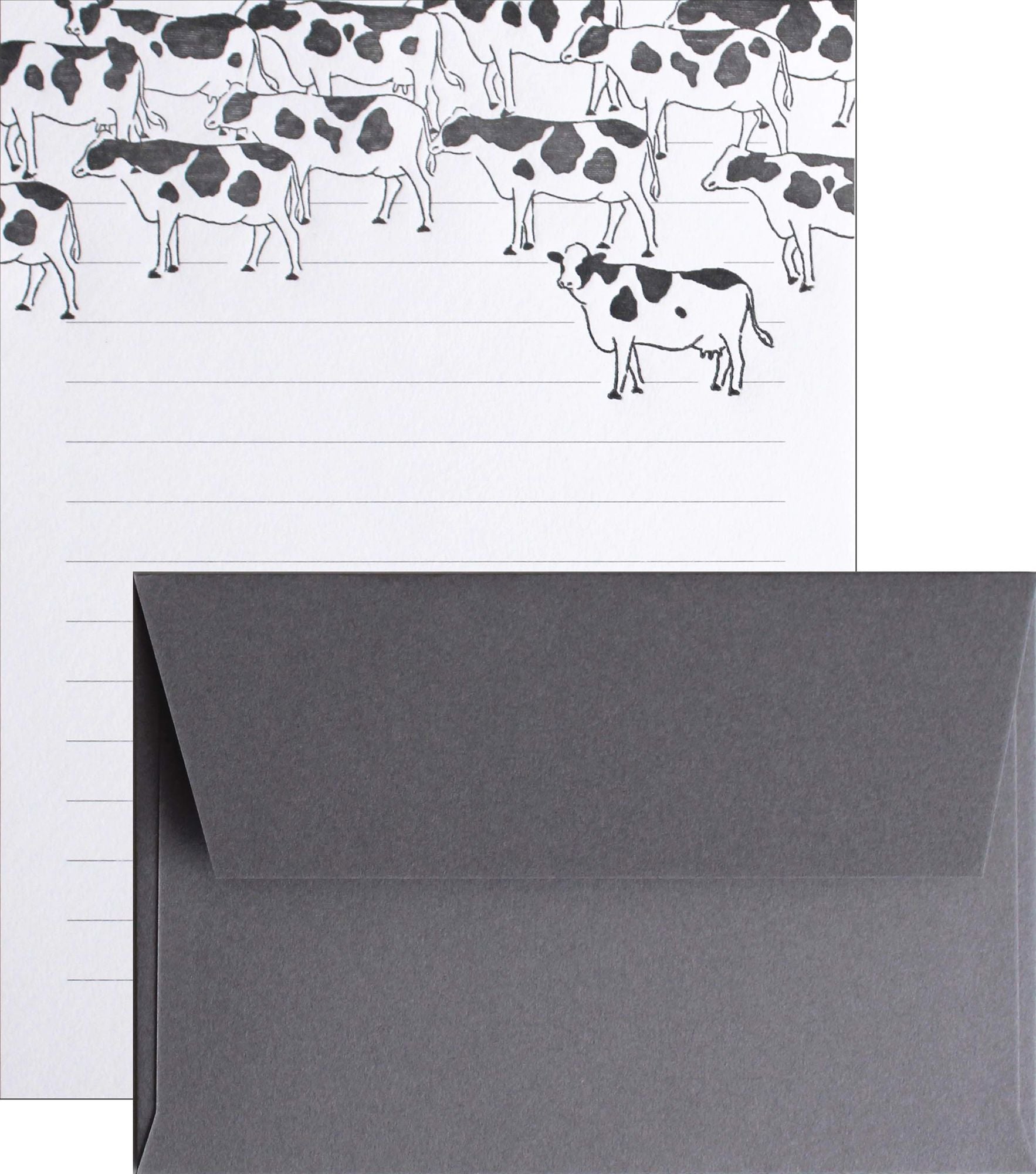 Ah La La Letter Set Cows