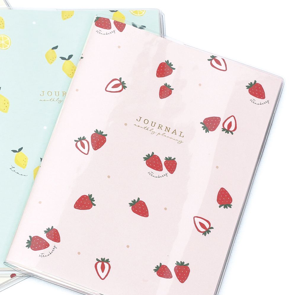 2027 Monthly Diary B6 Puchi Fruits Pink