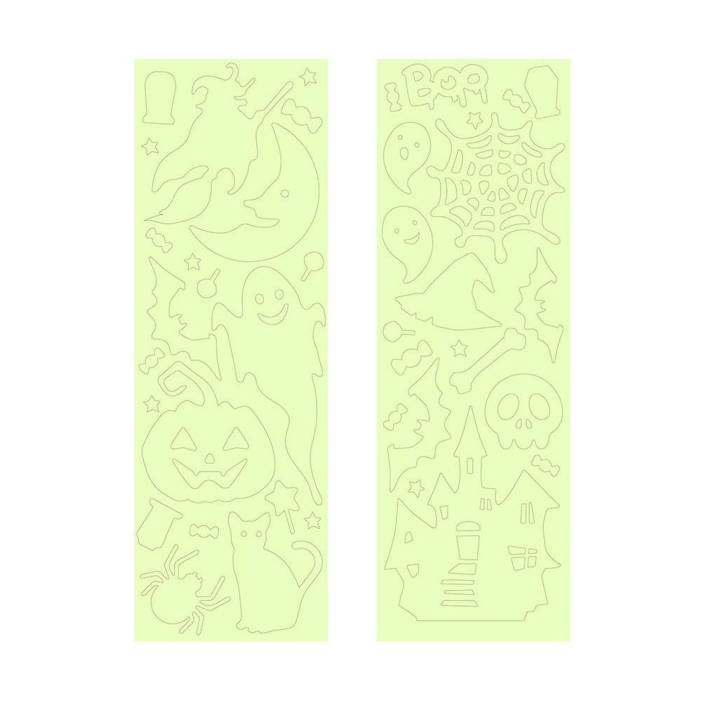 Glow In The Dark Halloween Town Wall Stickers