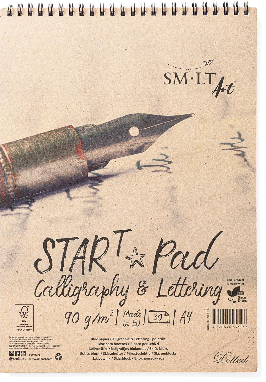 Start Pad for Calligraphy Spiral A4