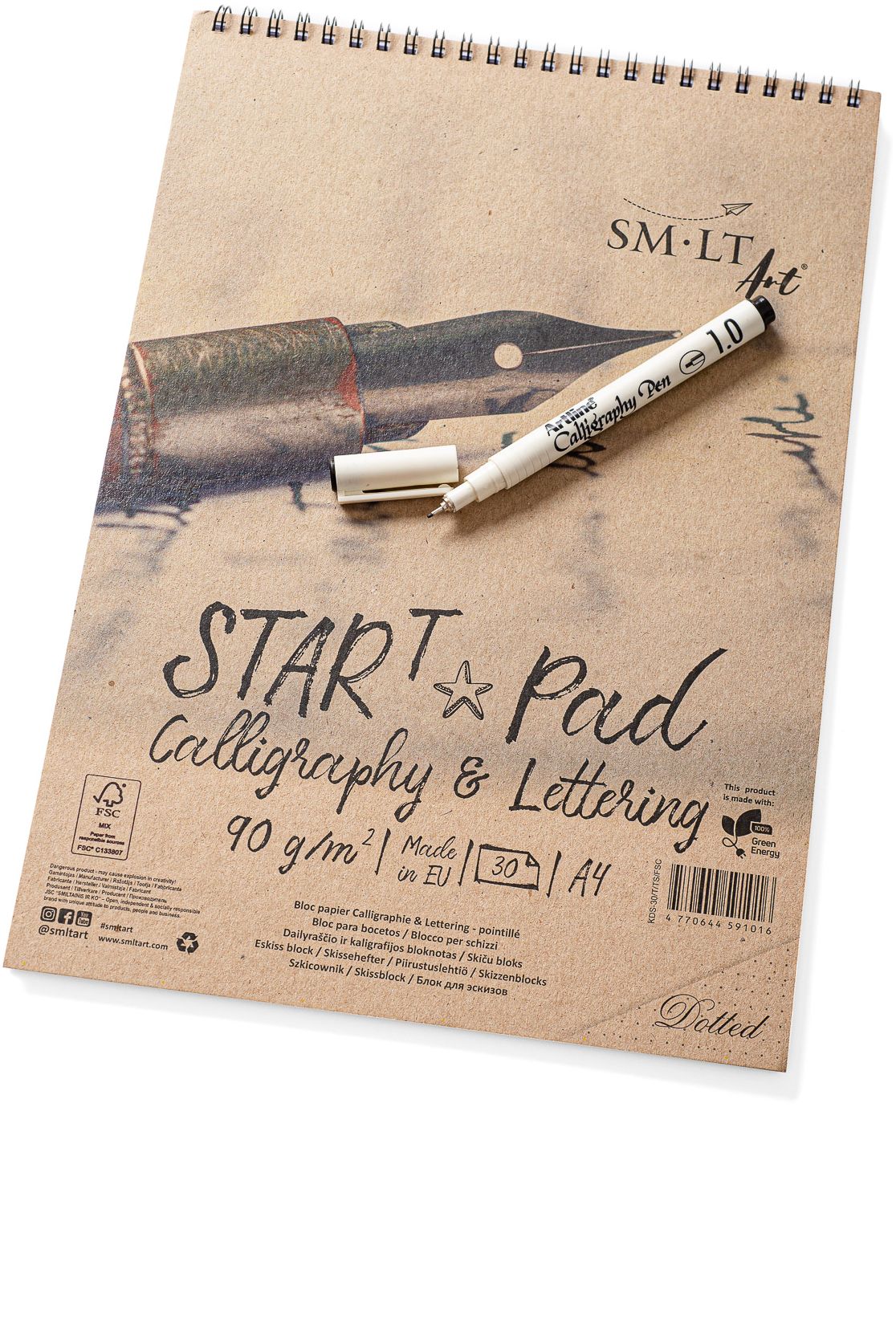 Start Pad for Calligraphy Spiral A4