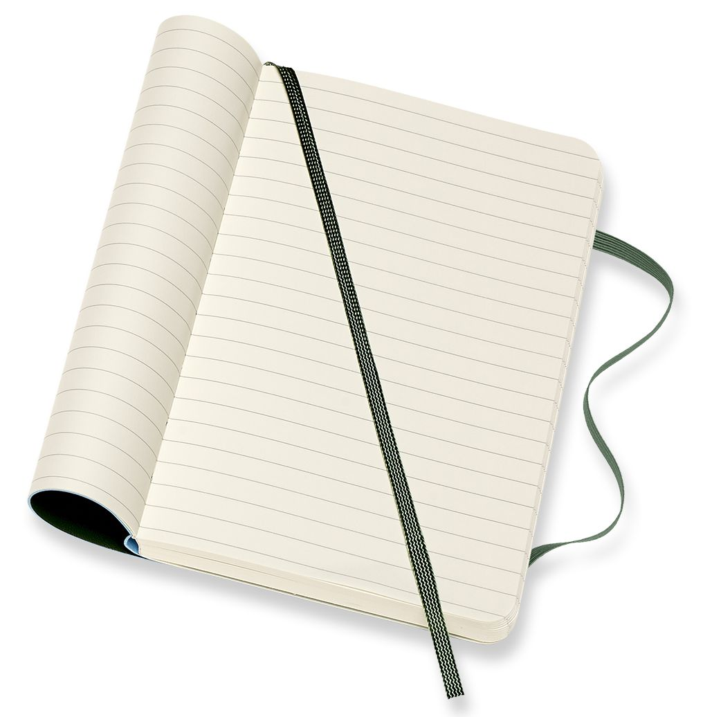 Moleskine Notebook, Pocket, Ruled, Myrtle Green, Soft Cover (3.5 x 5.5)