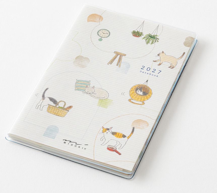 2027 Midori Pocket Diary Mini Cat