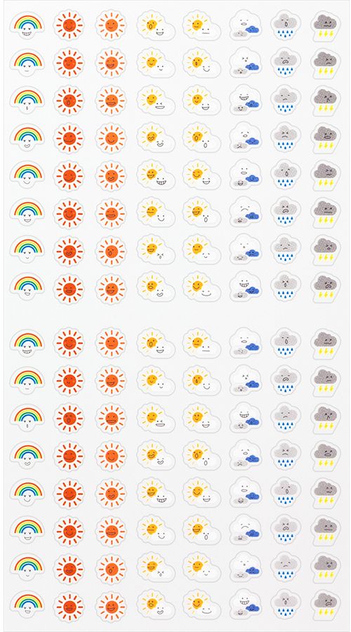 Midori Stickers - Feelings and Weather