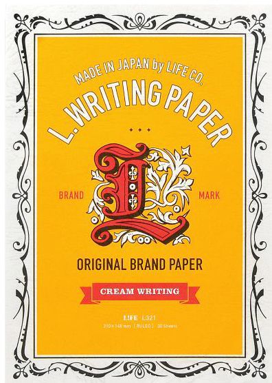 L.Writing Paper Cream A5 Lined