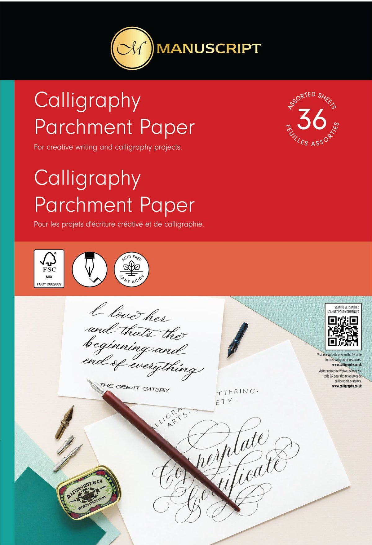 Manuscript Calligraphy Parchment Paper