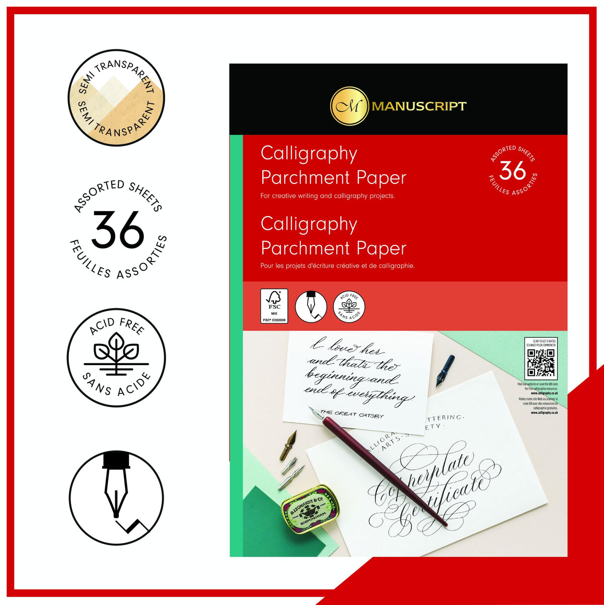 Manuscript Calligraphy Parchment Paper