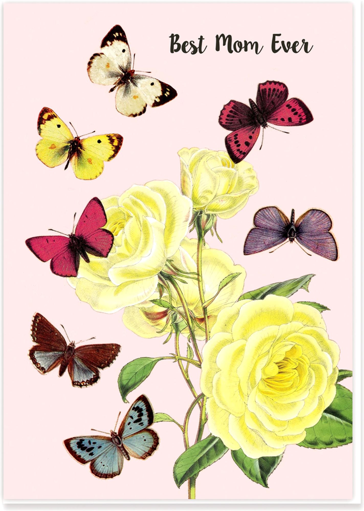 Mother's Day Greeting Card Best Mom Ever - Butterflies