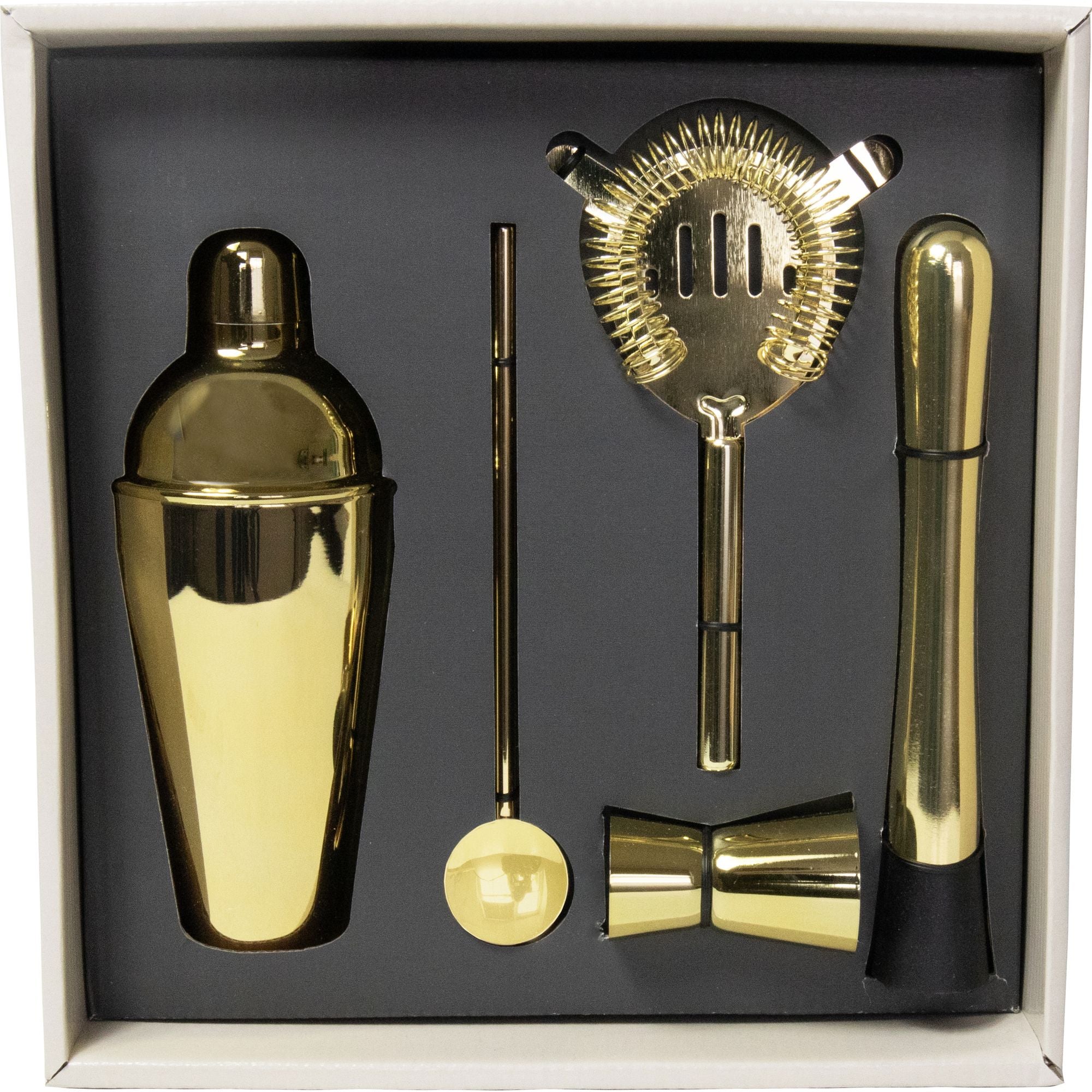 Set Shaker Per Cocktail Da 10 Pezzi In Acciaio Inox 304 – Kit Barista Con Shaker 600/750ml, Jigger, Cucchiaio E Pinze