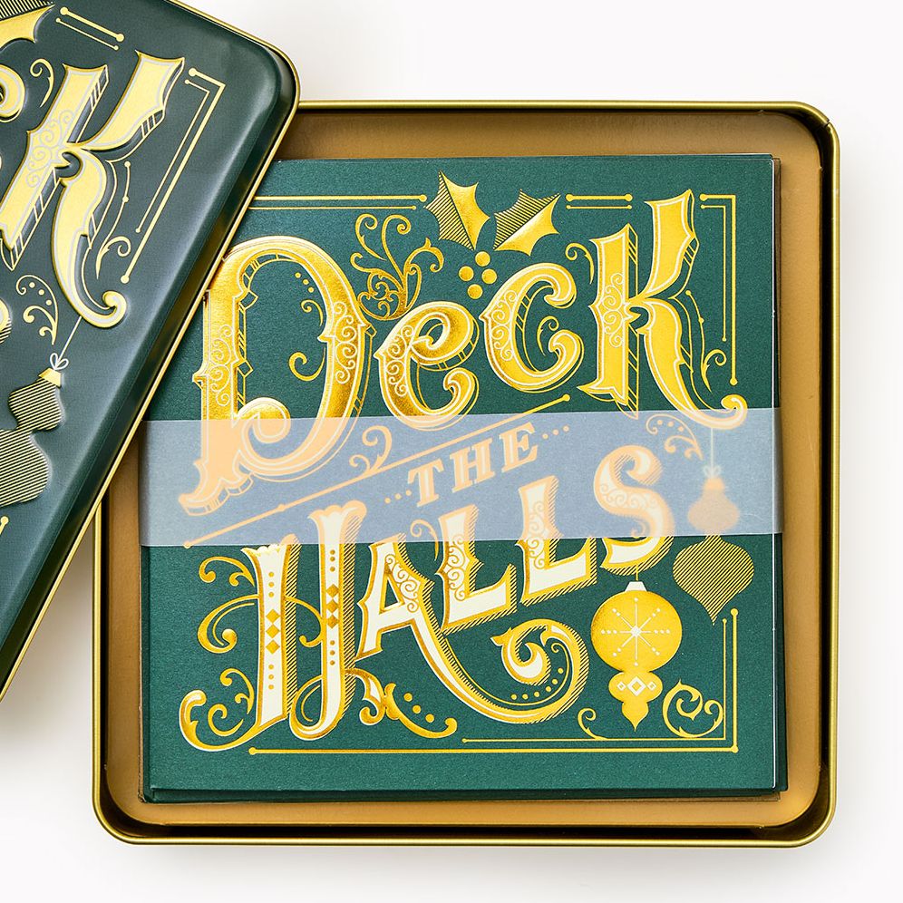 Deck The Halls Tin Boxed Cards