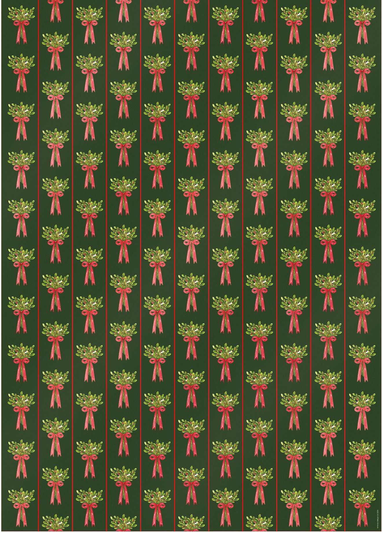Mistletoe Stripe Flat Wrap