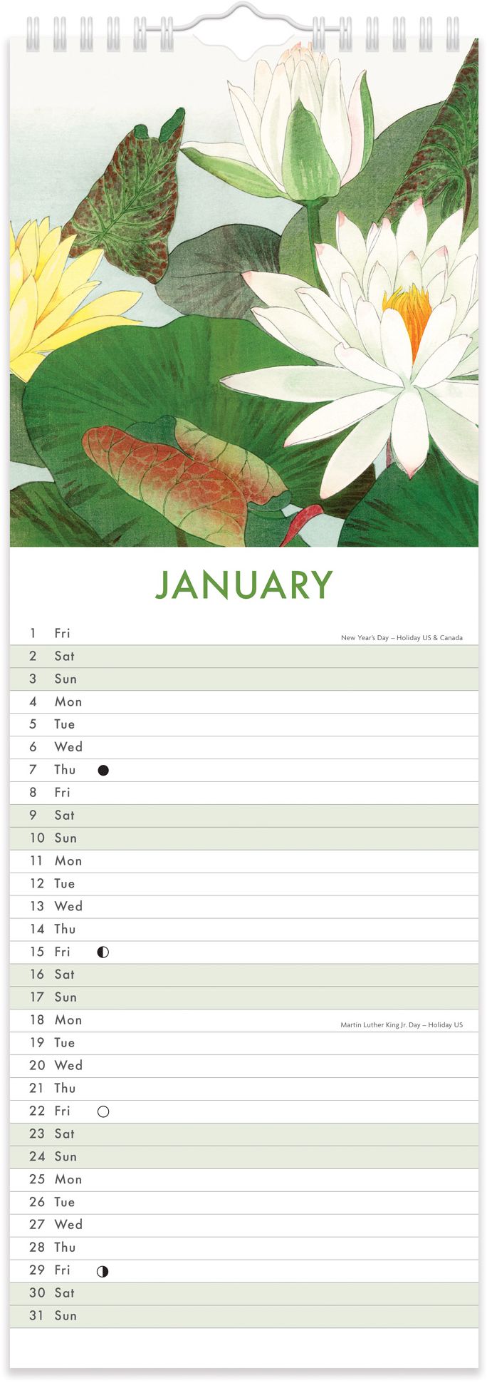 2027 Japanese Art Slim Calendar