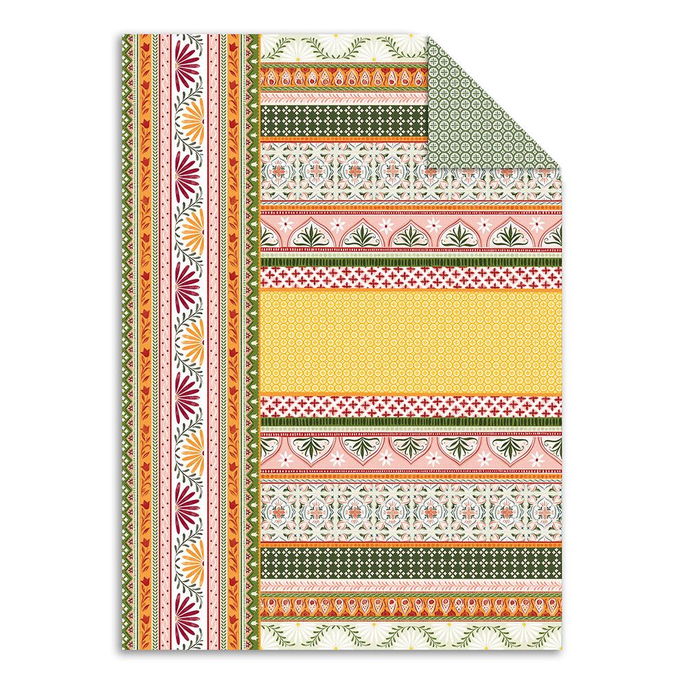 Folk Pattern Double-Sided Flat Wrap | Paper Source