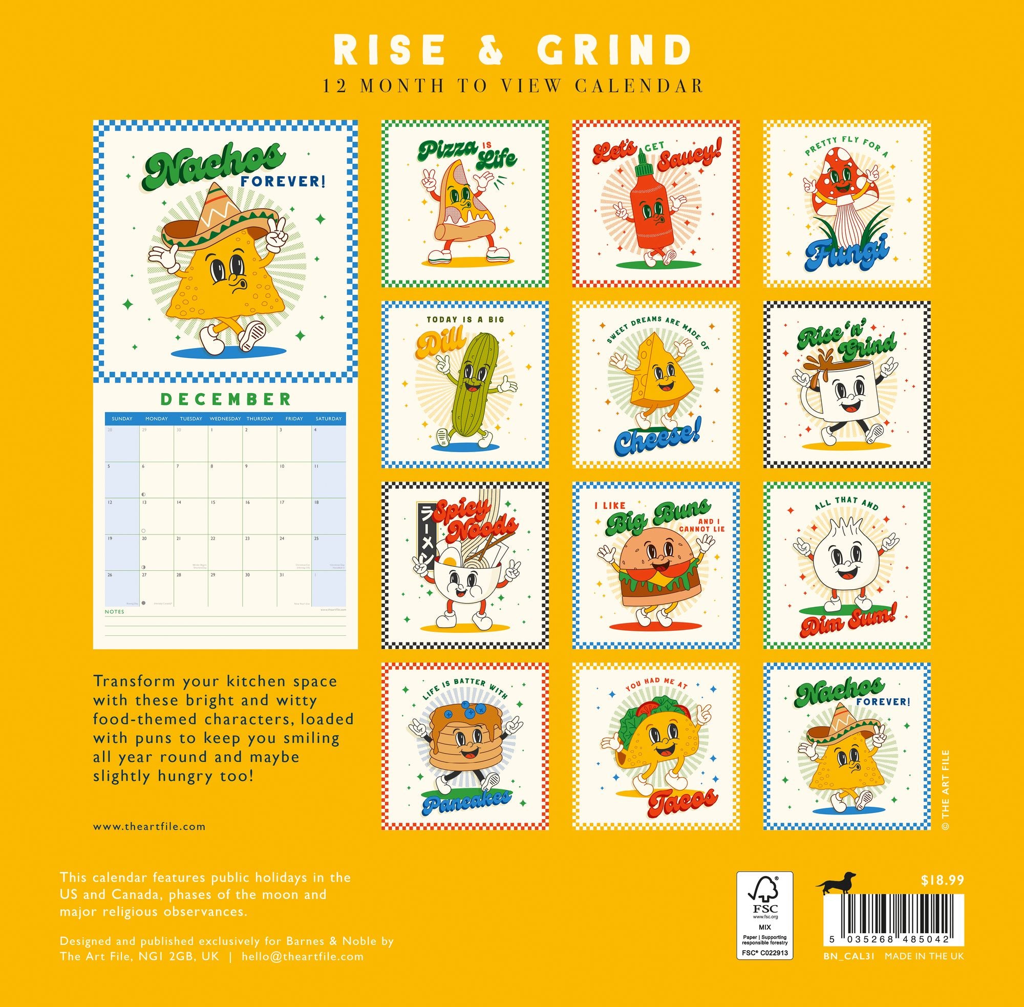 2027 Rise 'N Grind Wall Calendar