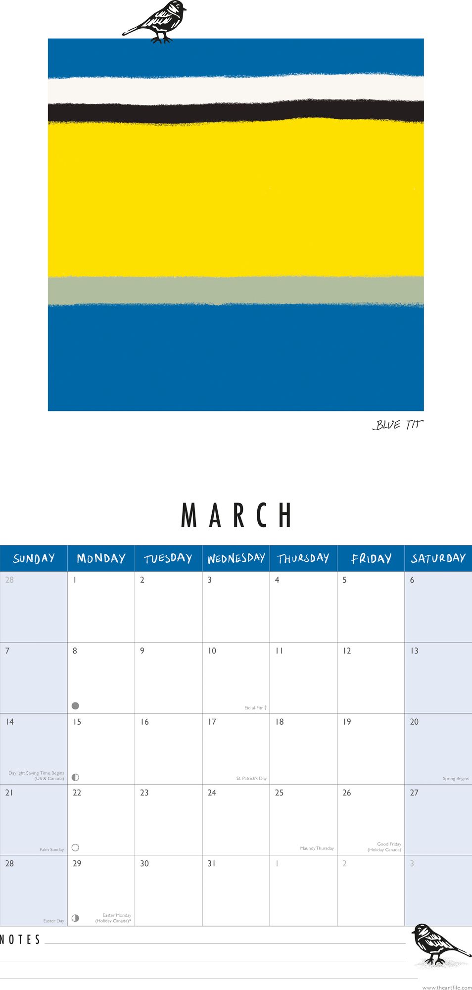 2027 Birdtone Wall Calendar