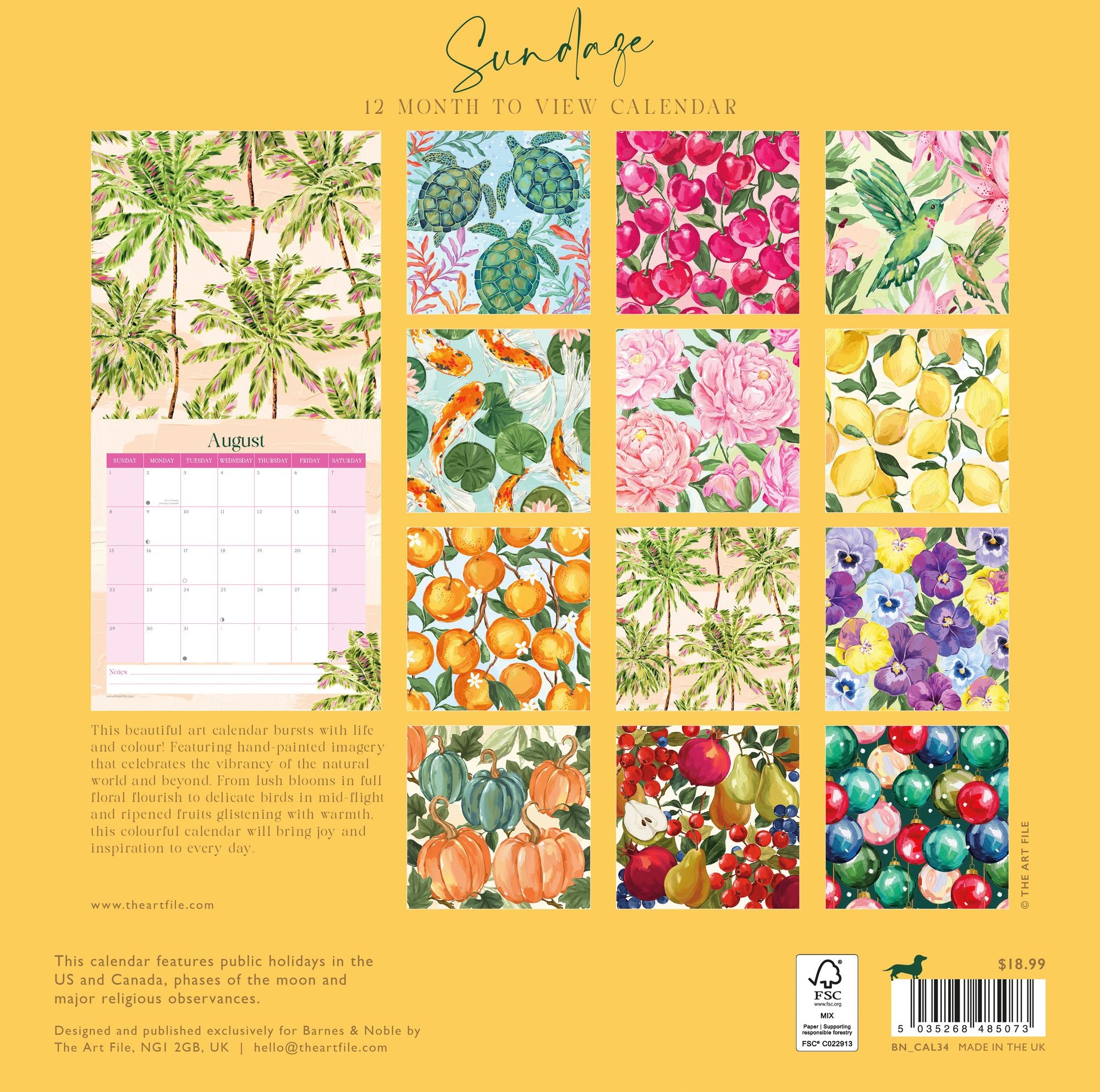 2027 Sundaze Wall Calendar