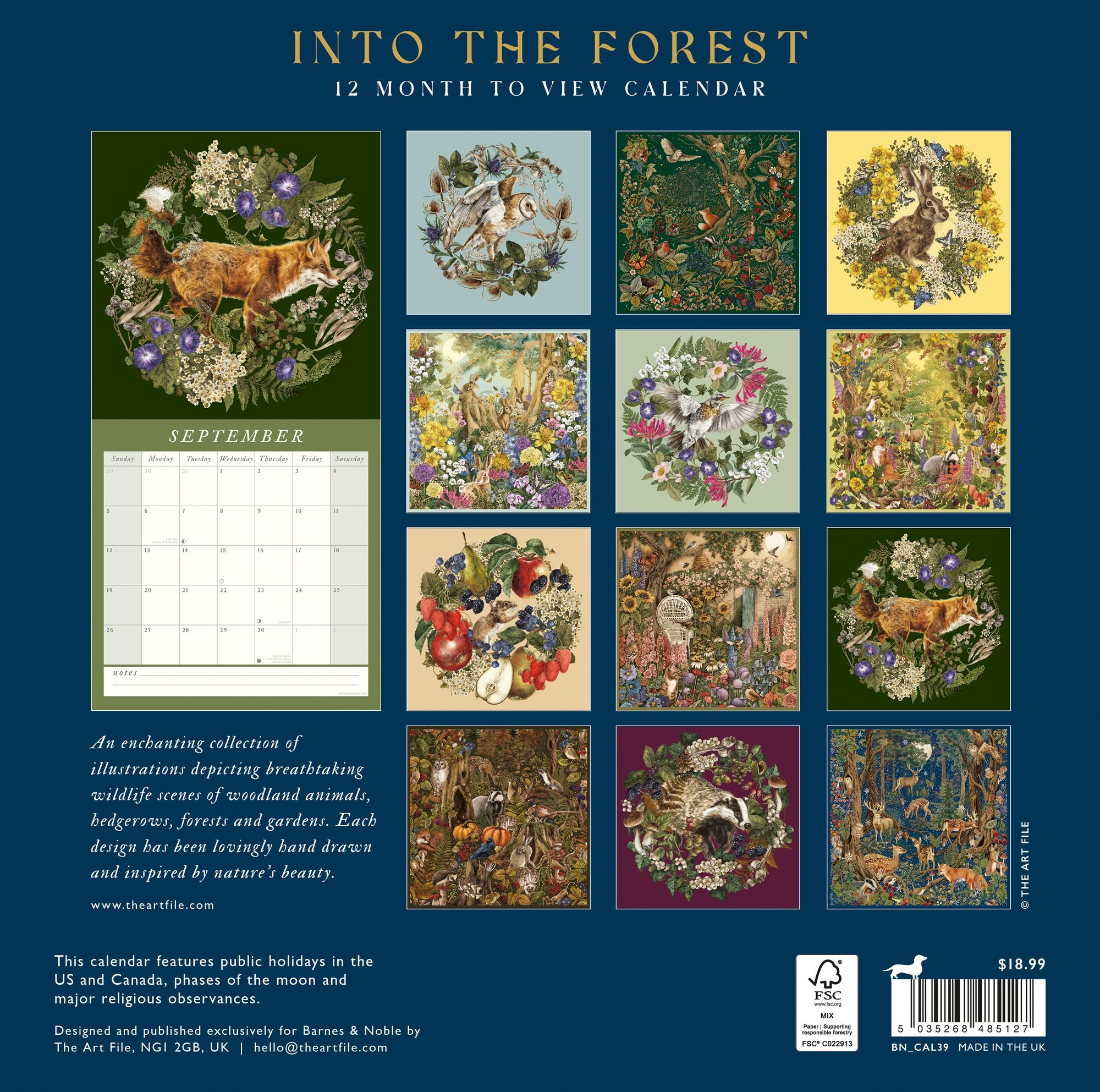 2027 Into The Forest Wall Calendar
