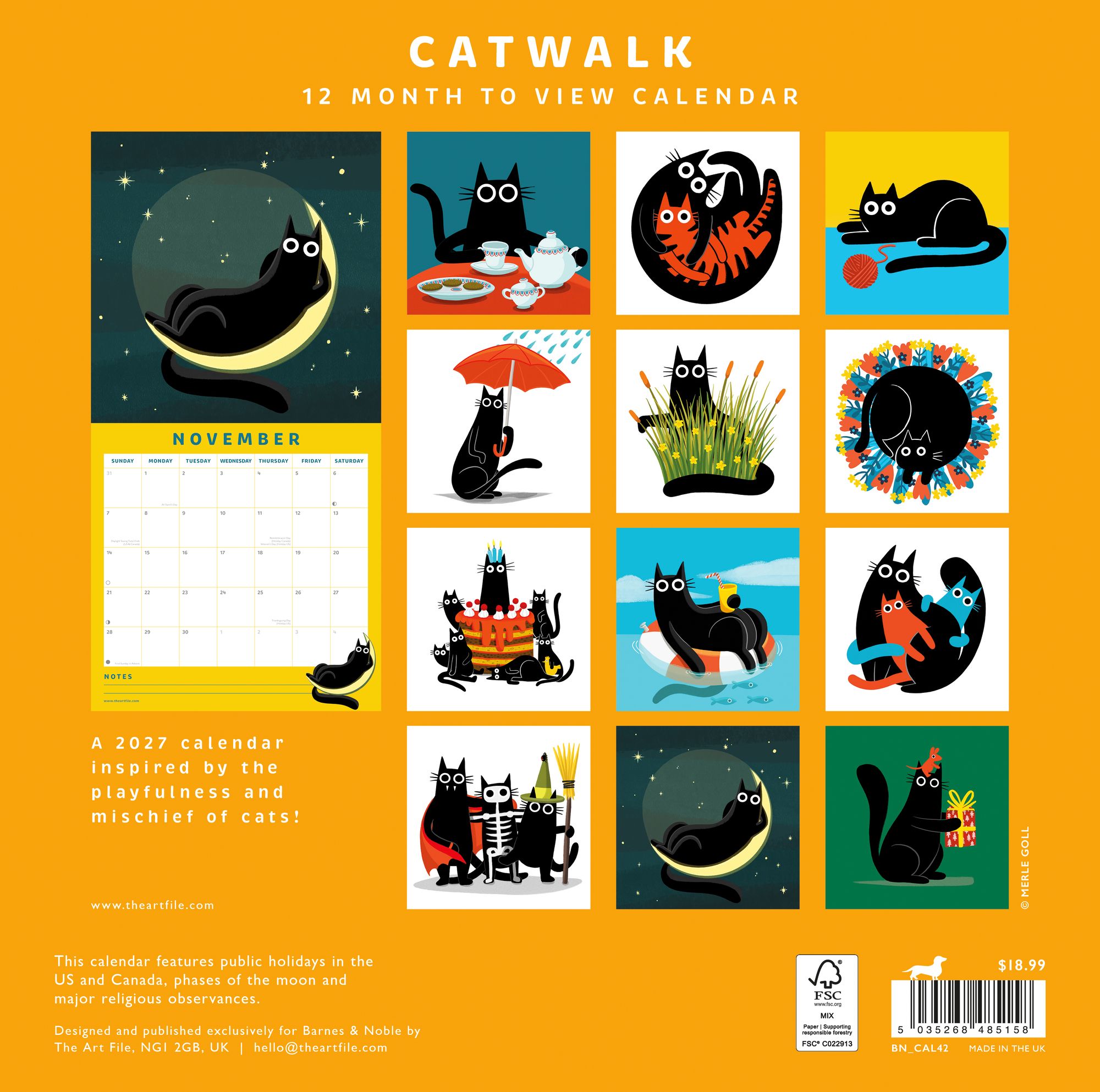 2027 Catwalk Wall Calendar
