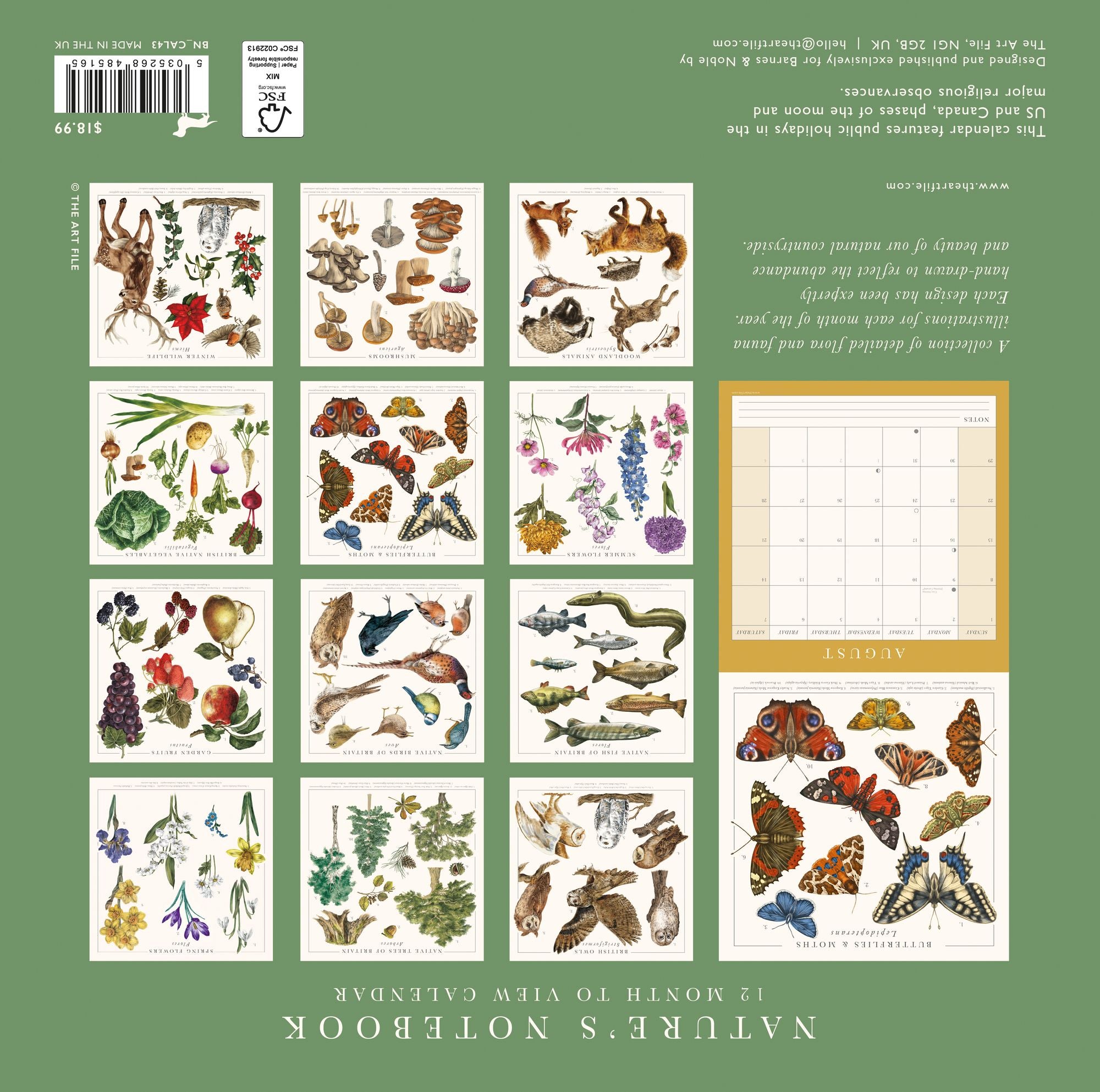 2027 Nature's Pocketbook Wall Calendar