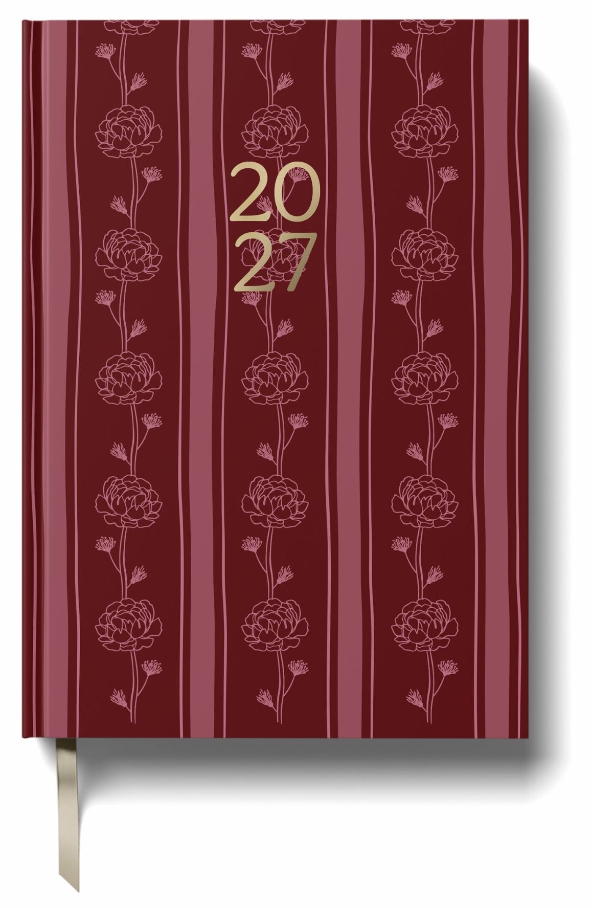 2027 Weekly Planner - Burgundy Flowers