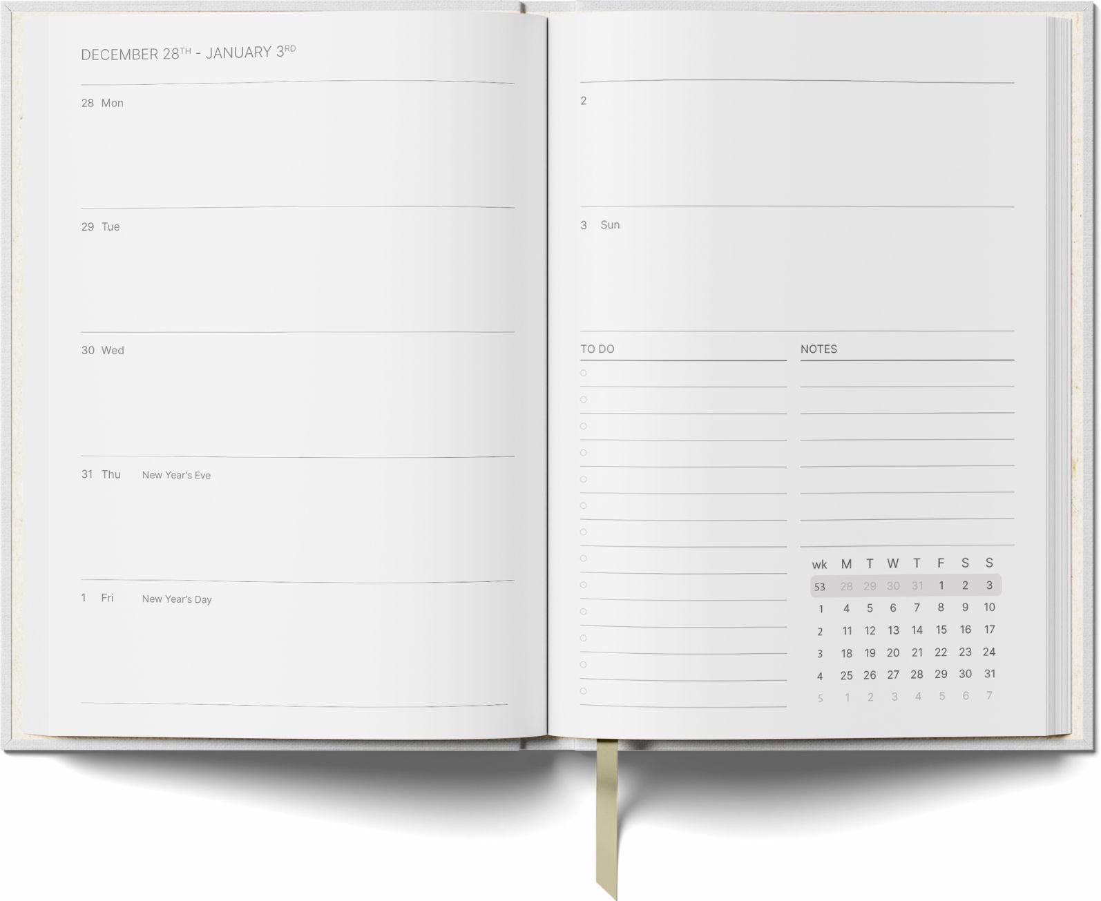 2027 Weekly Planner - Espresso & Blue