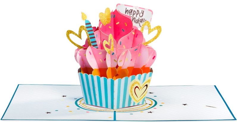 Paper Love Birthday Cupcake Pop Up Card