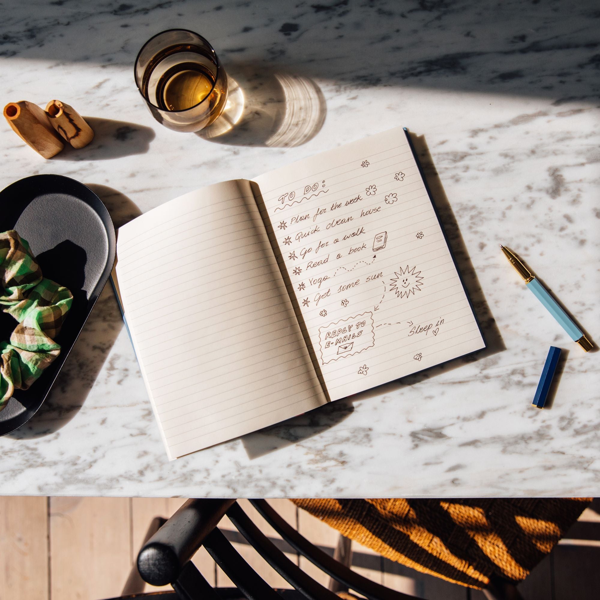 Sun & Moon Hardcover Lined Notebook