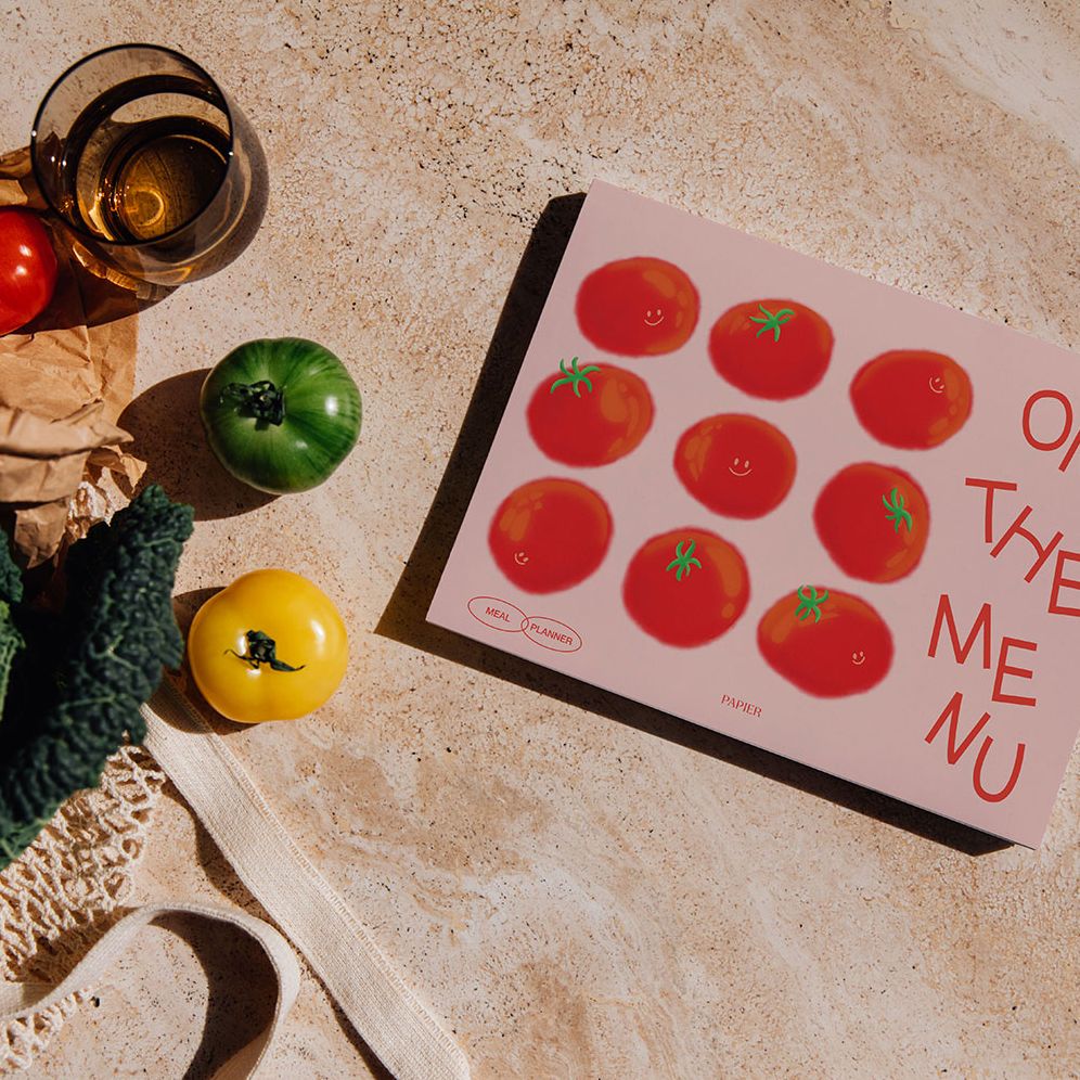 Tomato On Menu Weekly Meal Planner Red