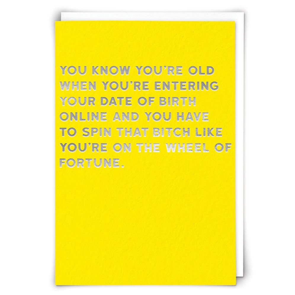 Wheel Of Fortuine Birthday Card