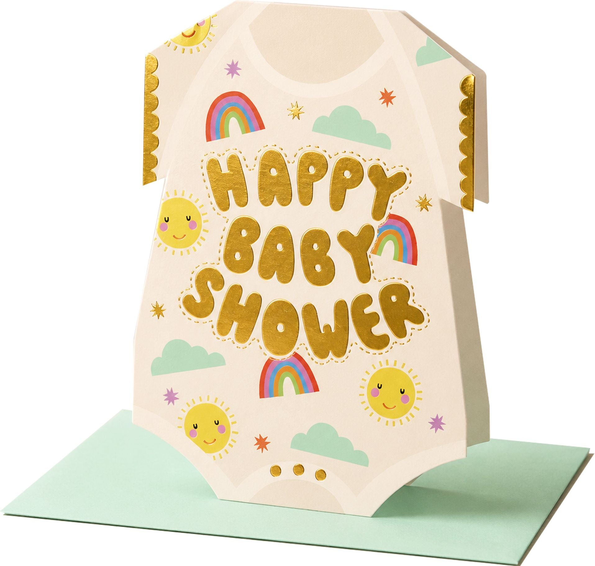 Diecut Onesie Baby Shower Card