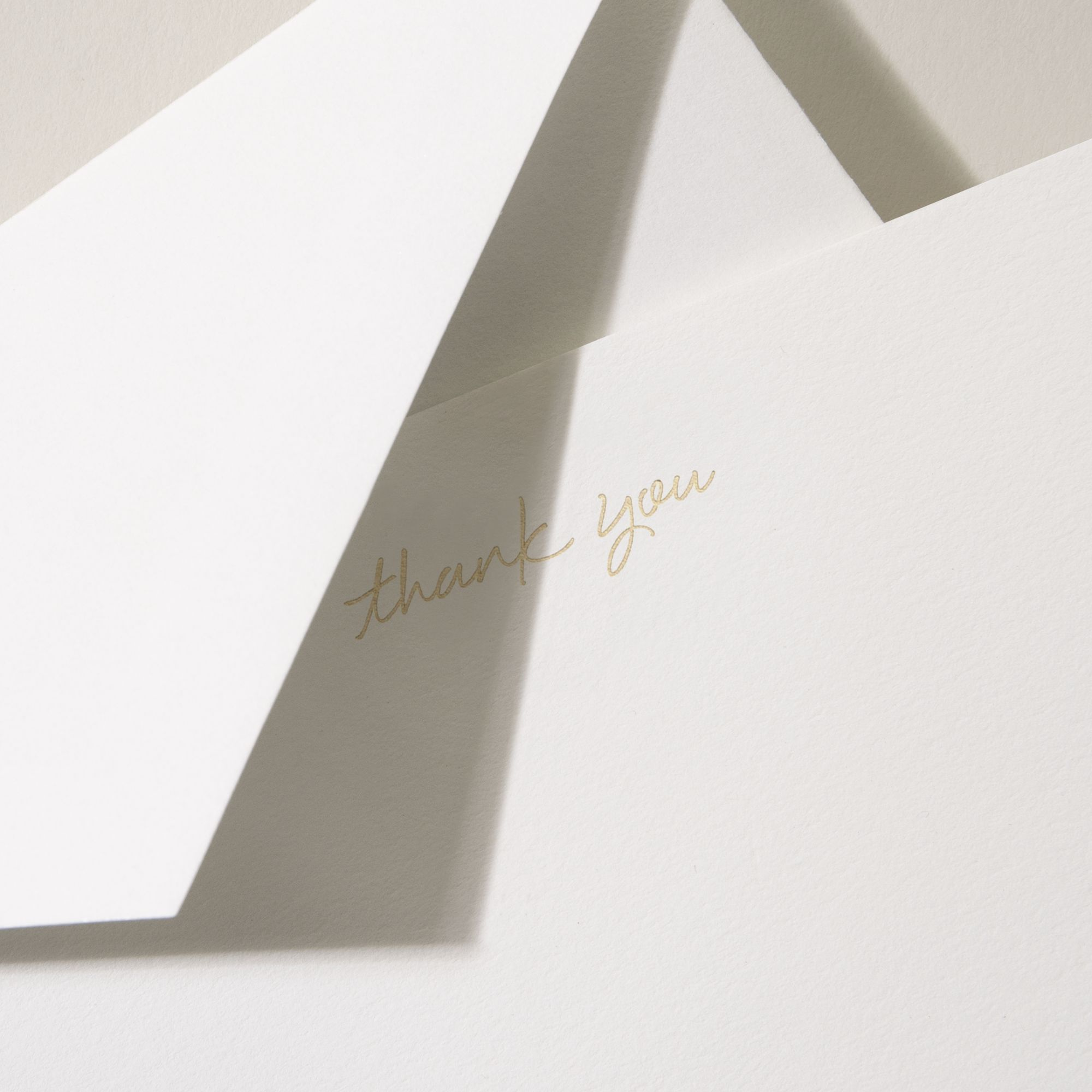Gold Foil Thank You Note Set