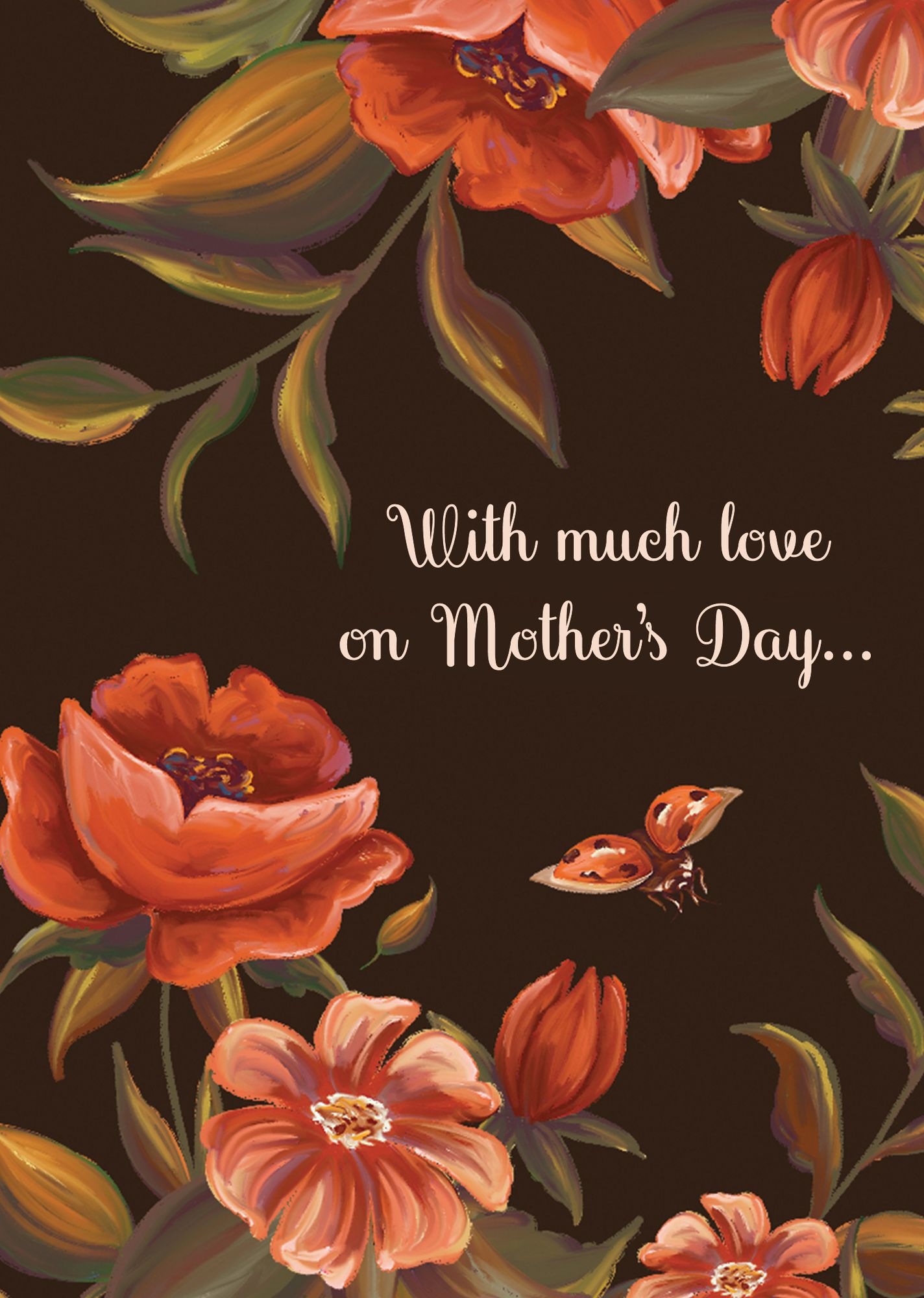 Mother's Day Greeting Card Floral With Love