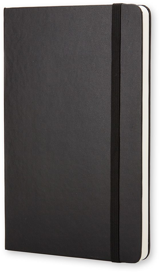 Moleskine Classic Notebook, Large, Plain, Black, Hard Cover (5 x 8.25)