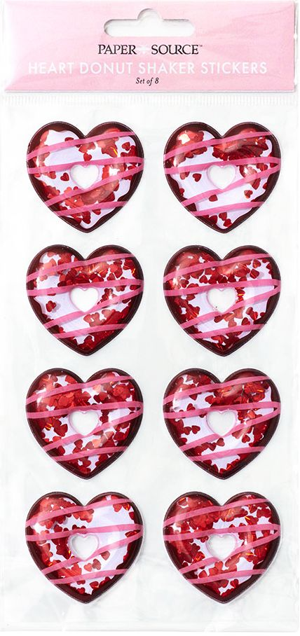 Heart Donut Shaker Stickers