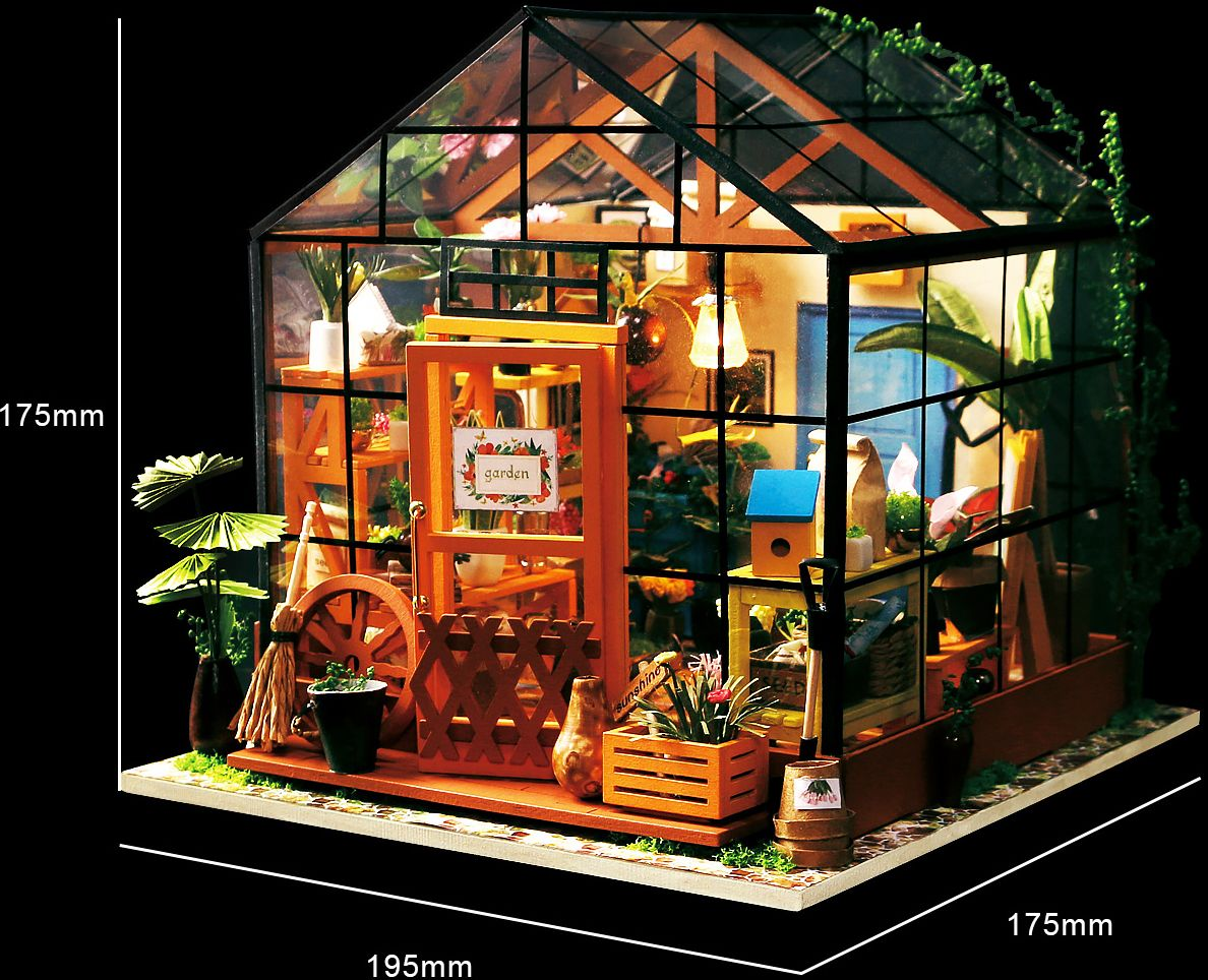 DIY Wooden Miniature Kit Cathy's Flower House