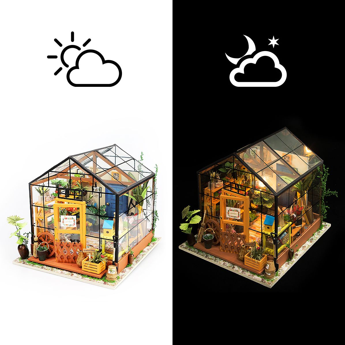 DIY Wooden Miniature Kit Cathy's Flower House