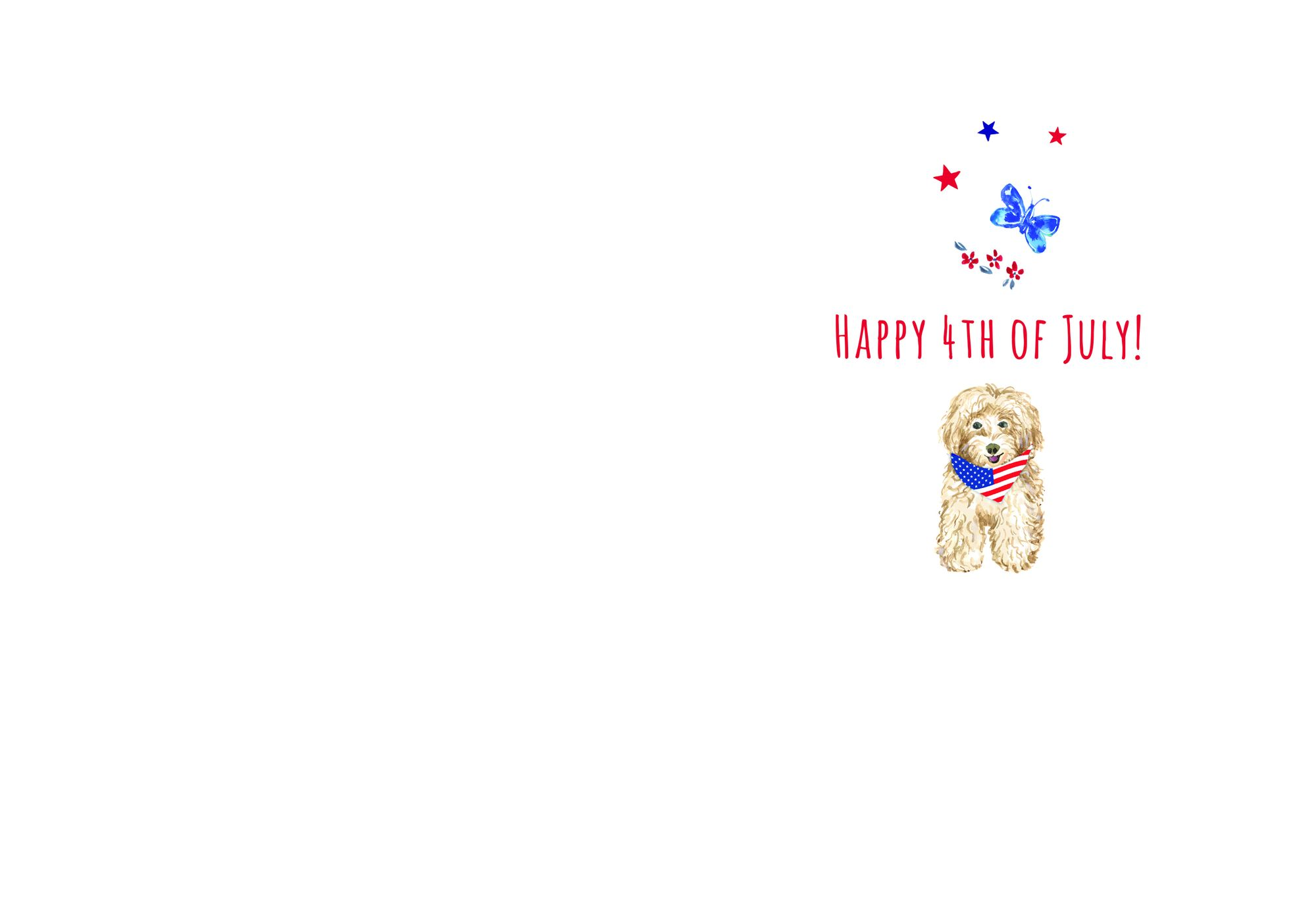 America The Beautiful Fourth Of July Card