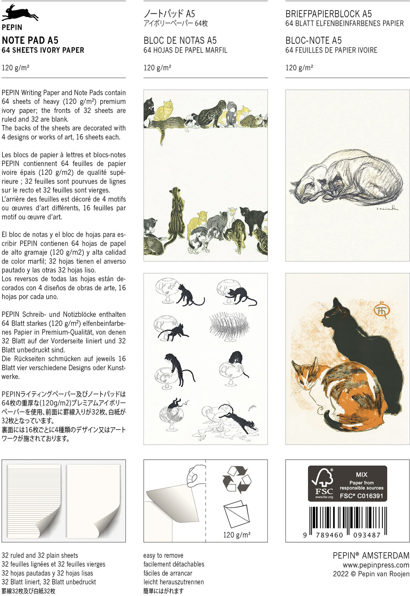 Steinlen A5 Note Pad