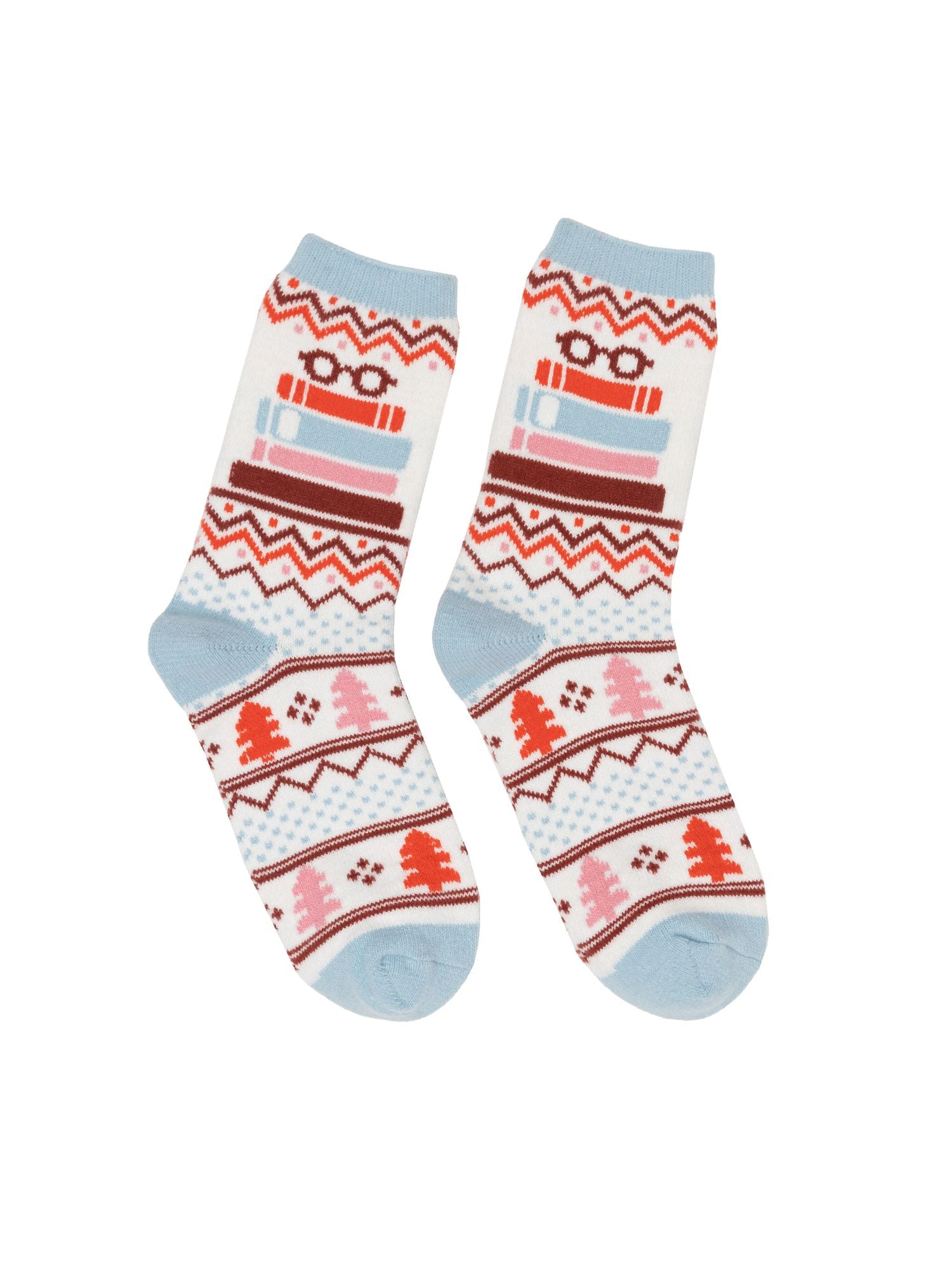 TBR Book Stack Cozy Socks