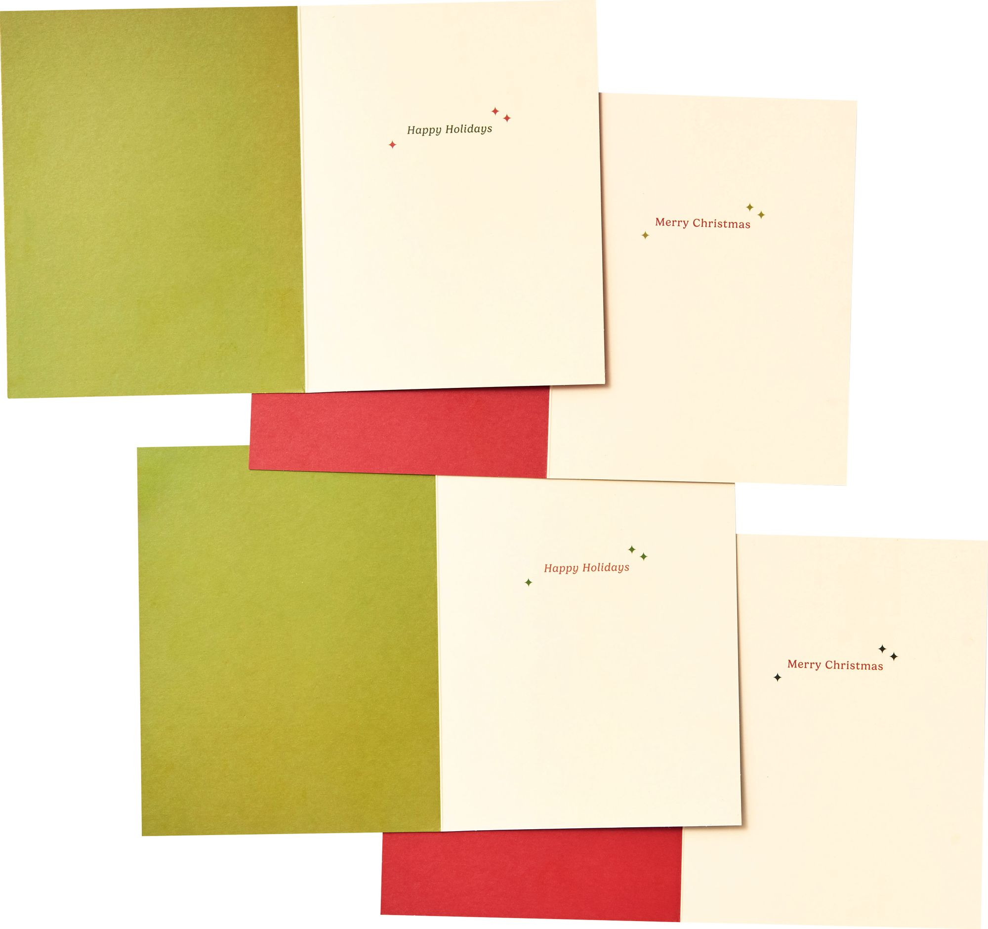 Assorted Tinsel Trees Holiday Card Set