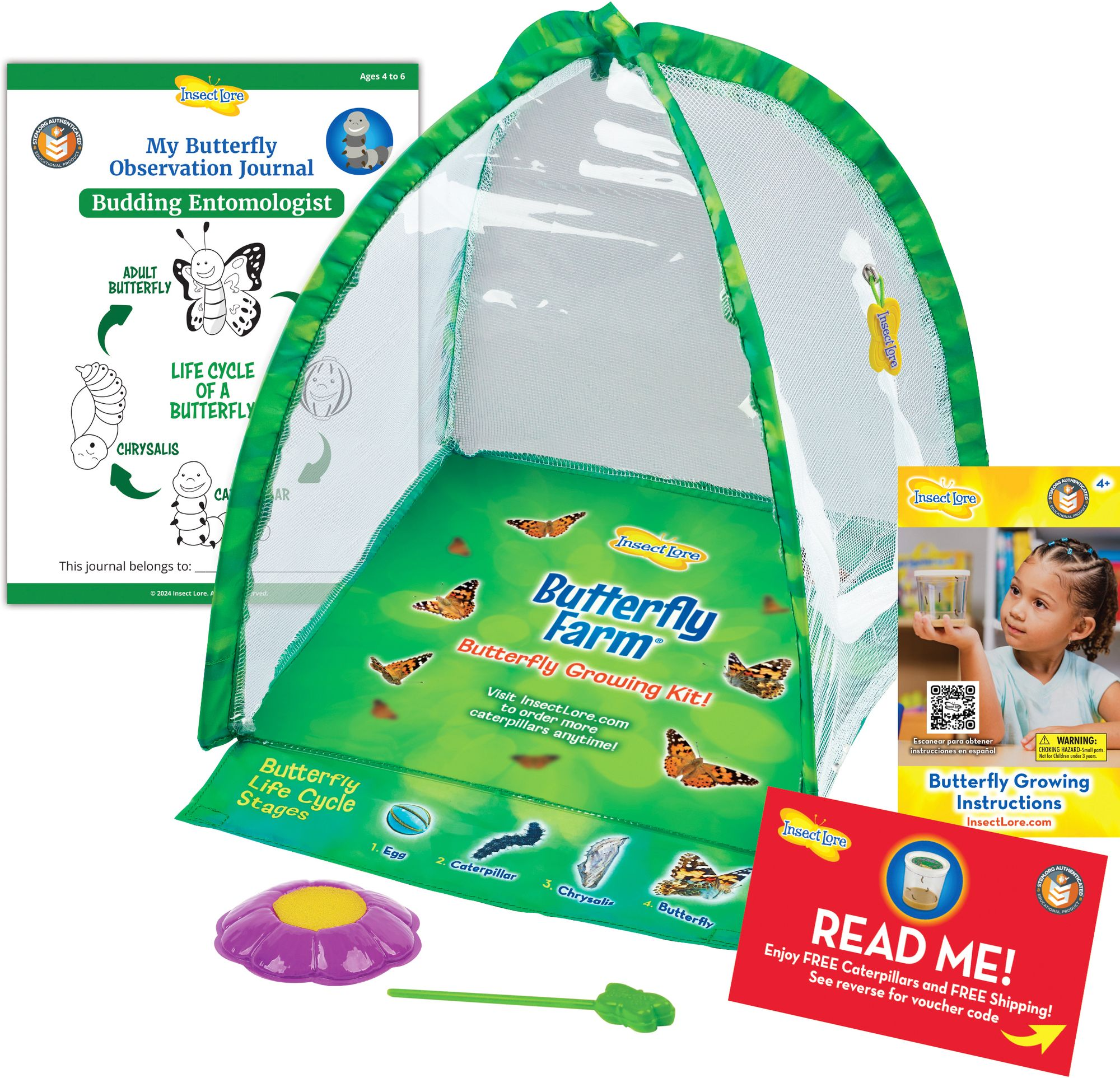 Insect Lore Butterfly Farm Growing Kit with Prepaid Voucher