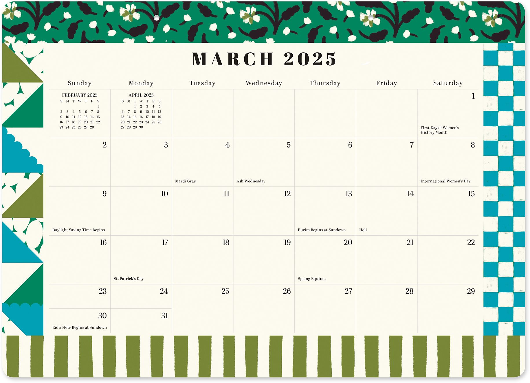 2025 Paper Source Patchwork Desk Blotter