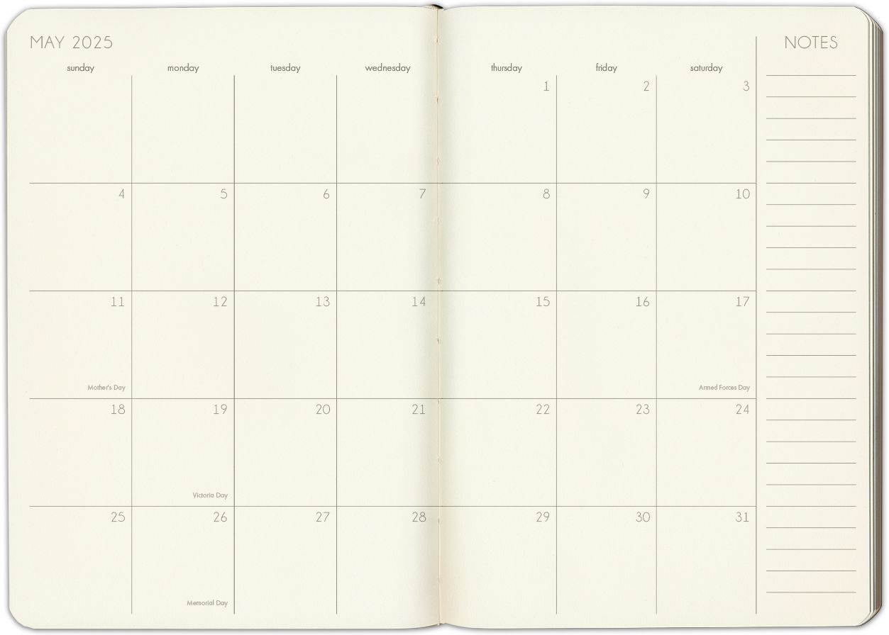 2025 Paper Source Olive Weekly Planner