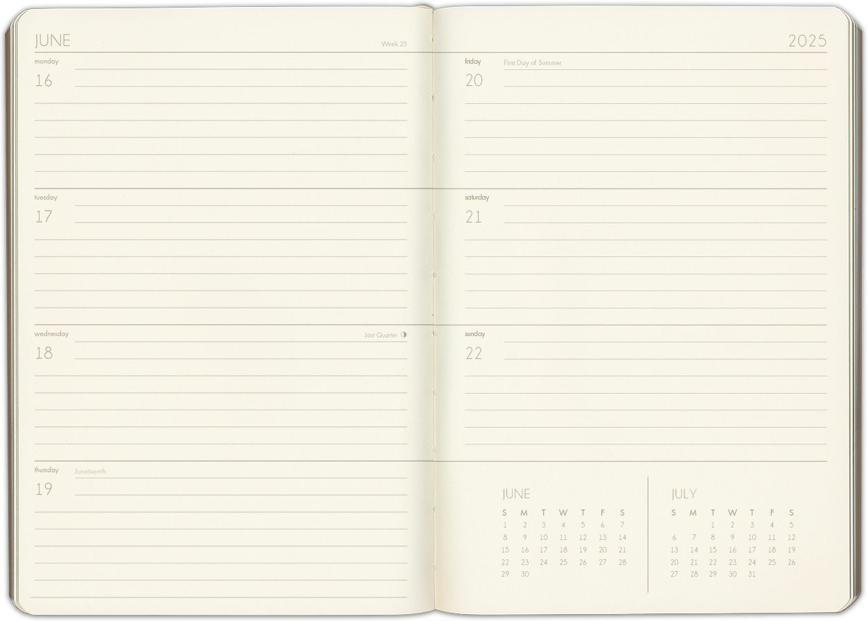 2025 Paper Source Olive Weekly Planner