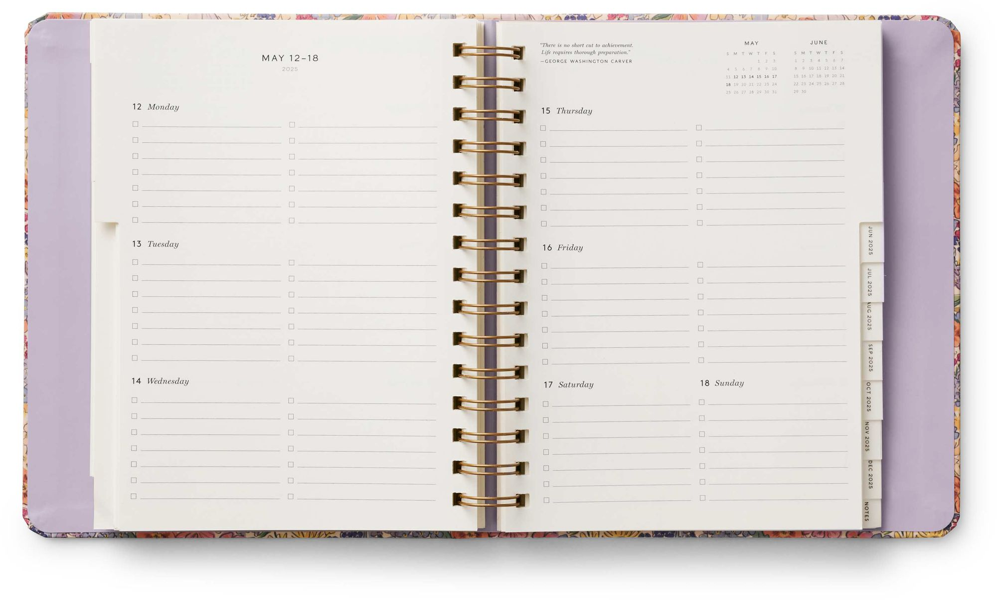2025 Rifle Mimi Mini 17-Month Covered Spiral Planner
