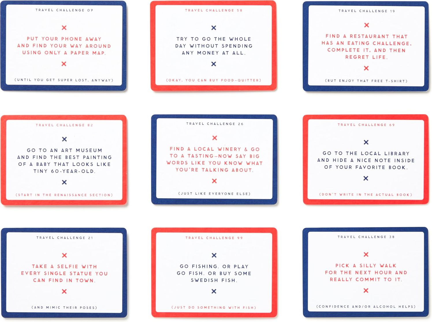 Challenge Accepted Travel Tasks Card Deck